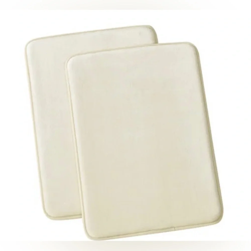 Royal Velvet Signature Solid Memory Foam Set of 2 Bath Rug Ivory